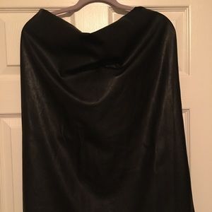 Black leather like skirt